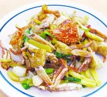 Stir-Fried Flower Crab with Ginger and Scallion