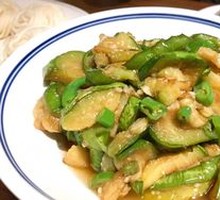 Stir-Fried Green Eggplant with Garlic
