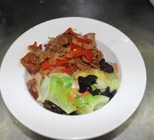 Fried Pork with Tofu Skin Rice