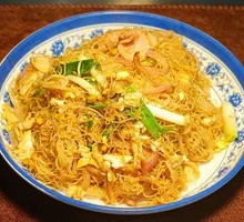 Egg and Meat Fried Rice Noodles