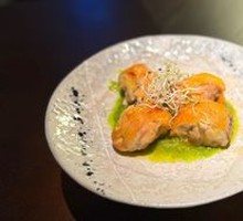 Crispy Chicken Thigh with Ginger-Scallion Sauce
