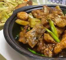 Salmon Head Stewed with Bitter Melon