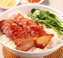 Char Siu and White-Cut Chicken Rice