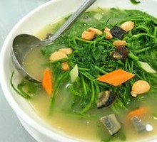 Clear Soup with Sweet Potato Greens