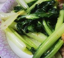 Pork Stir-fried with Late Bok Choy