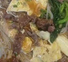 Egg and Beef Steamed Rice Noodles