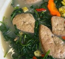 Pork Liver with Goji Leaves