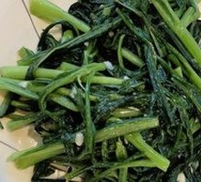 Stir-Fried Bitter Melon Greens with Garlic