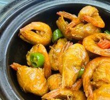 Fresh Flower Pepper Baked Prawns