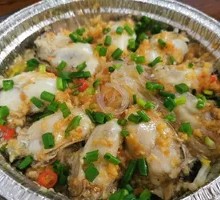 Steamed Oyster with Vermicelli in Aluminum Foil