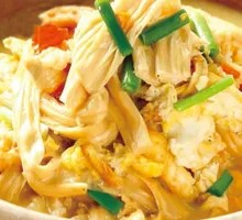 Stewed Pork, Tofu Skin and Fried Egg