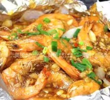 Aluminum Foil Garlic Shrimp