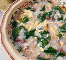 Fish Meat Porridge with Goji Leaves