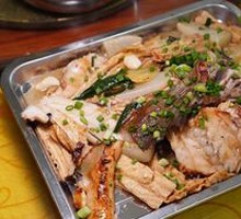 Iron Plate Grilled Fish Rib Bones