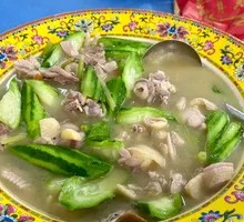 Steamed Chicken with Loofah