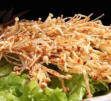 Aluminum-Wrapped Enoki Mushrooms