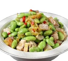 Stir-Fried Pork Minced with Edamame