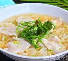 Pork Liver and Pork Meat Noodle Soup