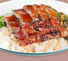 Roast Goose with Honey Glazed Barbecue Pork Rice