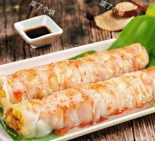 Corn and Minced Pork Rolled Rice Noodles