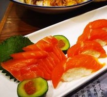 Salmon Sushi and Sashimi Platter