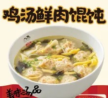 Chicken and Pork Dumplings in Broth