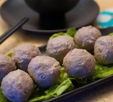 Beef tendon meatballs