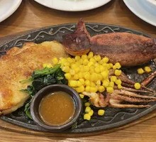 Squid and Chicken Cutlet