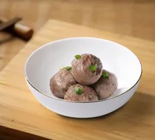 Raw Boiled Beef Meatballs