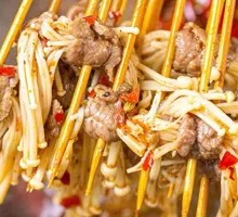 Beef with Enoki Mushrooms