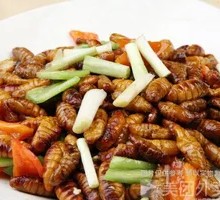 Salted Pepper Silkworm Pupae