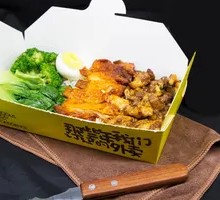 Chicken Cutlet with Braised Pork Rice