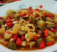 Sour Taro and Intestine Stir-fry