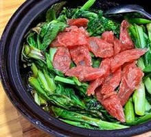 Bok Choy Stir-fried with Cantonese Sausage