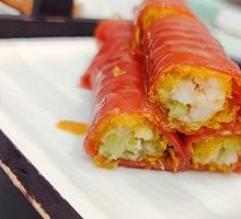 Crispy Shrimp Red Rice Noodle Roll
