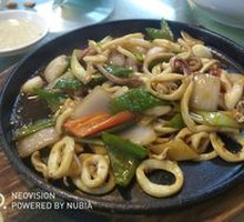 Grilled Squid on Iron Plate