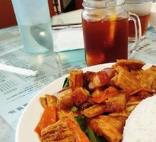 Fried Pork Belly with Tofu Skin Rice