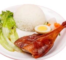 Roast Goose Leg and Chicken Leg Rice
