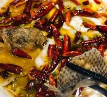 Sour Cabbage and Perch in Large Plate