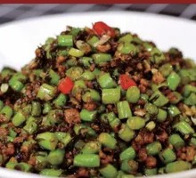 Olives and Green Beans Stir-fried with Minced Pork