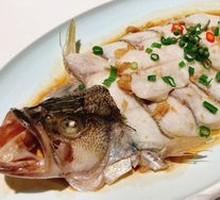 Flower Pepper and Preserved Vegetable Steamed Sea Bass