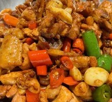 Tea Oil Chicken in Dry Pot