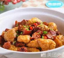 Braised Pork Belly with Fried Tofu