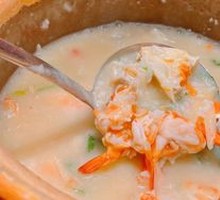 Crab Roe Rice Porridge