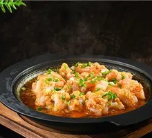 Stone Plate Steamed Shrimp