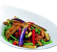 Eggplant and Green Bean Bucket Rice