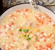 Three Delicacies Tofu Soup Rice