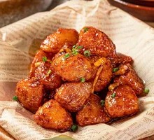 Flowing Sand Potato with Crispy Rice Cake