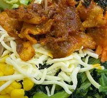 Cheese Roast Pork Rice Bowl