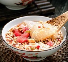 Watermelon Glutinous Rice Ice Dessert